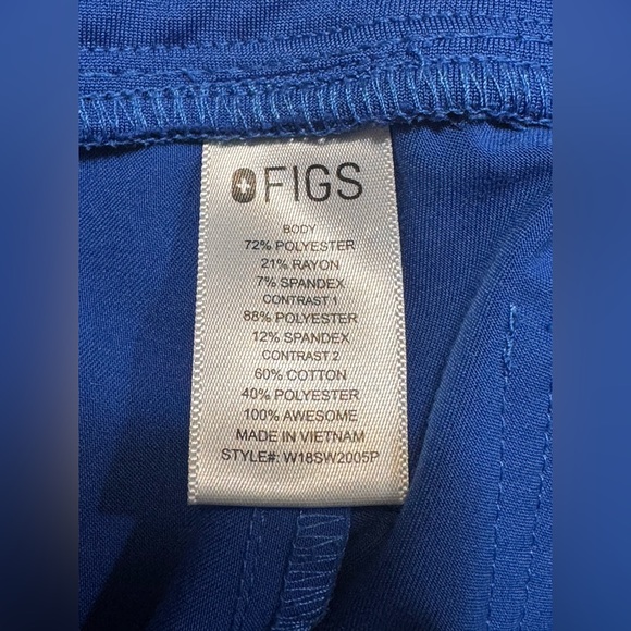 Figs Zamora Jogger Scrub Pants Royal Blue Size S/P Small Petite W18SW2005P - Picture 7 of 11